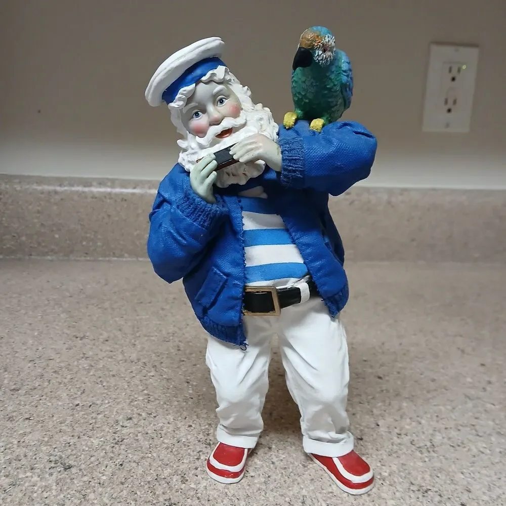 Rare Vintage Possible Dreams Santa By The Sea Polly Holly Santa With Parrot 10
